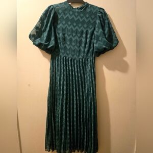 ASOS Pleated Green Dress - Size 6